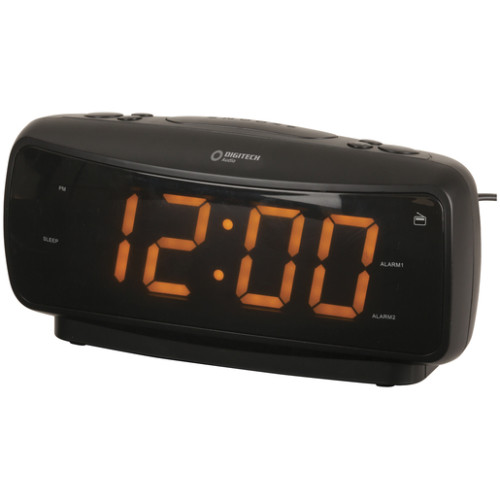 Digitech Large-Digit Alarm Clock with AM/FM Radio