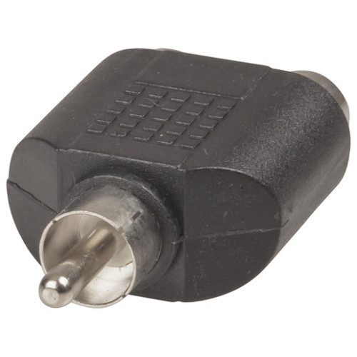 RCA Plug to 2 RCA Socket Adaptor