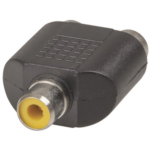 1 RCA Socket to 2 RCA Socket Adaptor