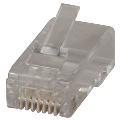RJ45 Modular Plugs for Stranded and Solid Cat 6 Cable Pack o