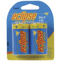 Eclipse D size Alkaline Batteries - Pack of 2