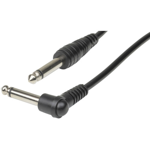 6.5mm Mono Plug to 6.5mm Mono R/A Plug Audio Cable - 6m